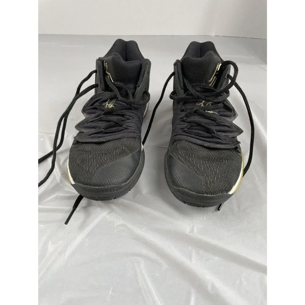 Nike Youth Kyrie 5 AQ2456 007 Closed Toe Lace Up Sneakers Shoes Black Size 3.5Y